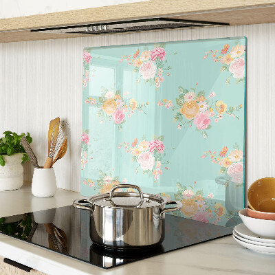 Glazen snijplanken Bloemenpatroon in pastelkleuren