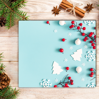 Fornuisafdekplaat snijplank Sneeuwvlokken Kerst Ornamenten