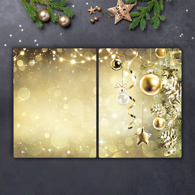 Snijplanken glas Gold Christmas Holiday Decoraties