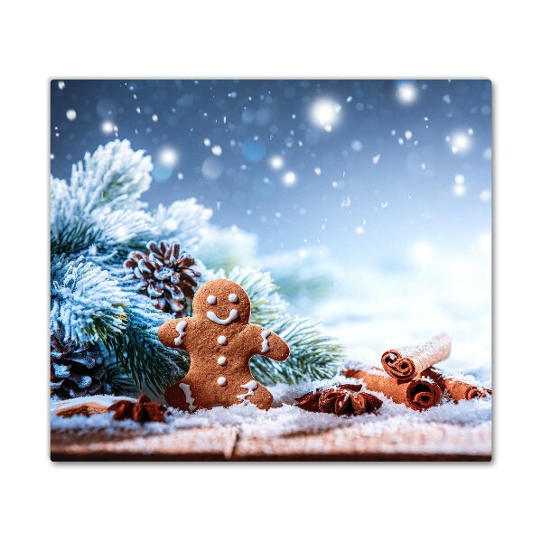 Afdekplaat gasfornuis Gingerbread kerstvakantie Sneeuw