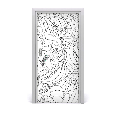 Deur sticker Zentangle achtergrond