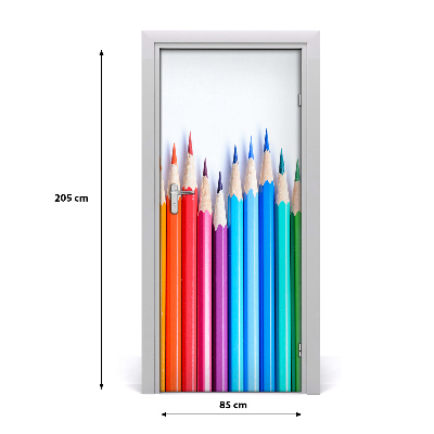 Deursticker Kleurrijke potloden