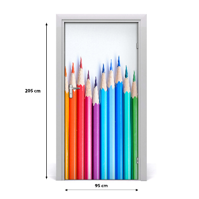 Deursticker Kleurrijke potloden