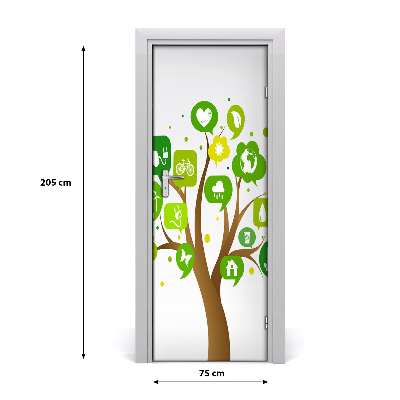 Deursticker Ecologische boom