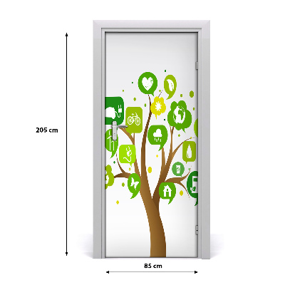 Deursticker Ecologische boom