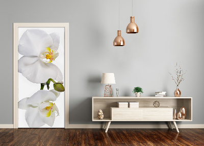 Deursticker Witte orchidee