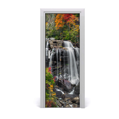 Deursticker Herfst waterval