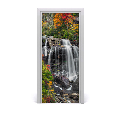 Deursticker Herfst waterval