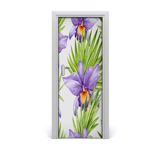 Deur sticker Orchidee en palm