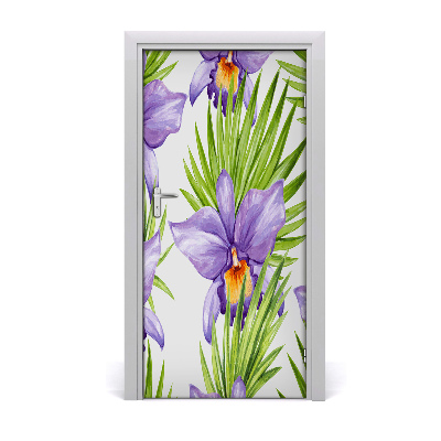 Deur sticker Orchidee en palm