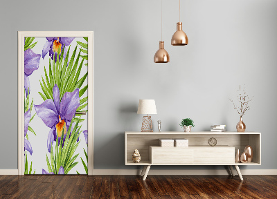 Deur sticker Orchidee en palm