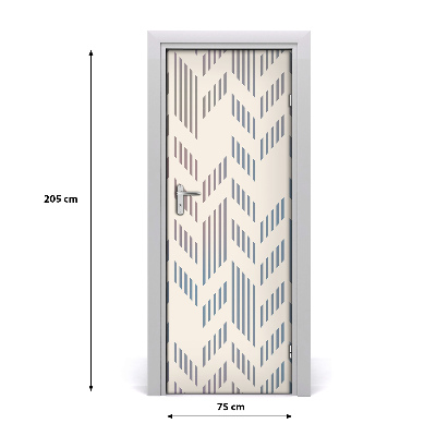 Deursticker Geometrische achtergrond