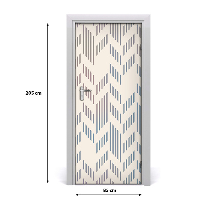 Deursticker Geometrische achtergrond