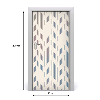 Deursticker Geometrische achtergrond