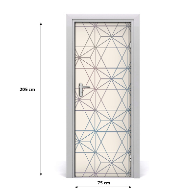 Deursticker Geometrische achtergrond