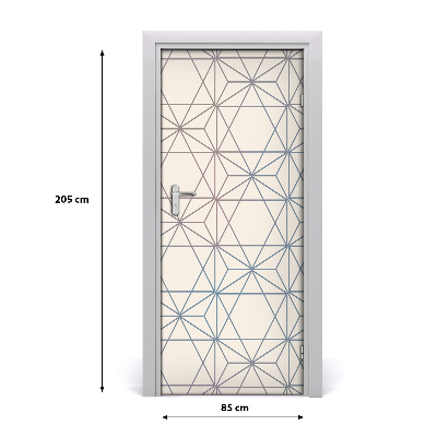 Deursticker Geometrische achtergrond