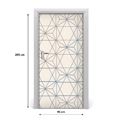 Deursticker Geometrische achtergrond