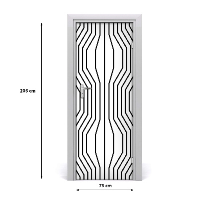 Deursticker Geometrische lijnen