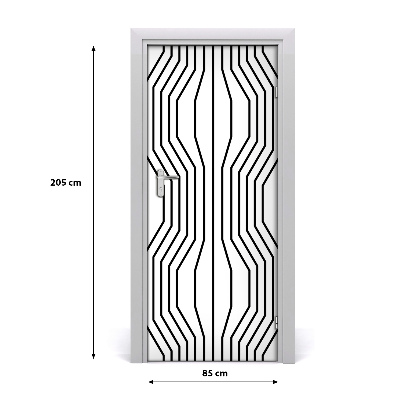 Deursticker Geometrische lijnen