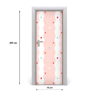 Deursticker Kleurrijke stippen achtergrond