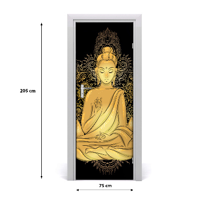 Deursticker Boeddha en mandala