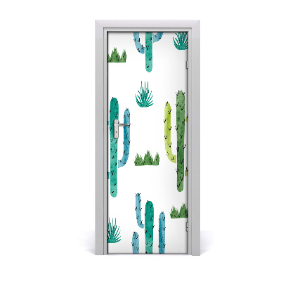 Deur sticker Cactussen