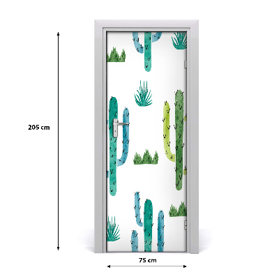 Deur sticker Cactussen