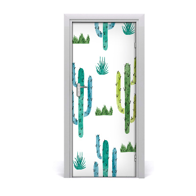 Deur sticker Cactussen