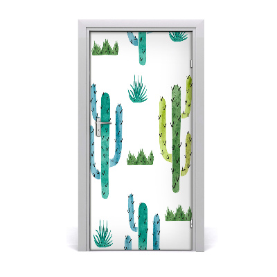 Deur sticker Cactussen