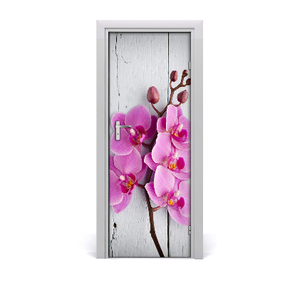 Deur sticker Roze orchidee