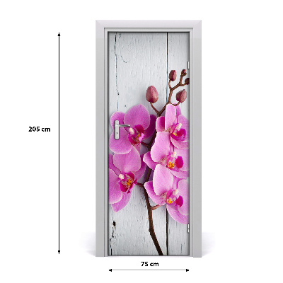 Deur sticker Roze orchidee