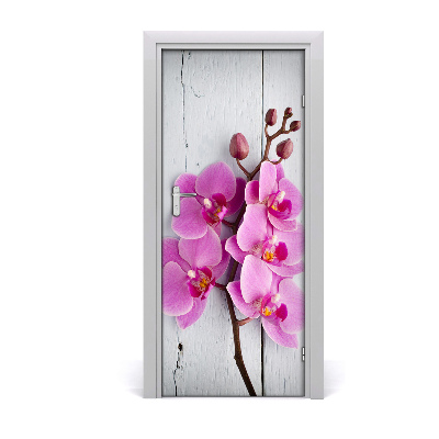 Deur sticker Roze orchidee