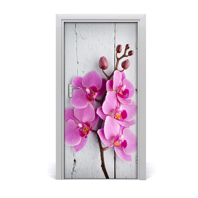 Deur sticker Roze orchidee