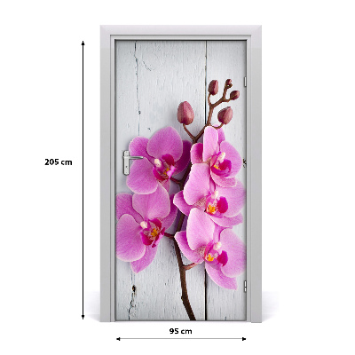 Deur sticker Roze orchidee