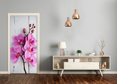 Deur sticker Roze orchidee