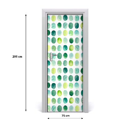 Deursticker Groene stippen