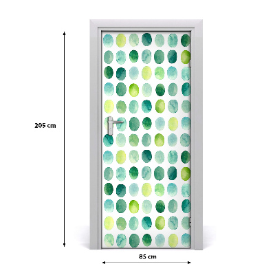 Deursticker Groene stippen