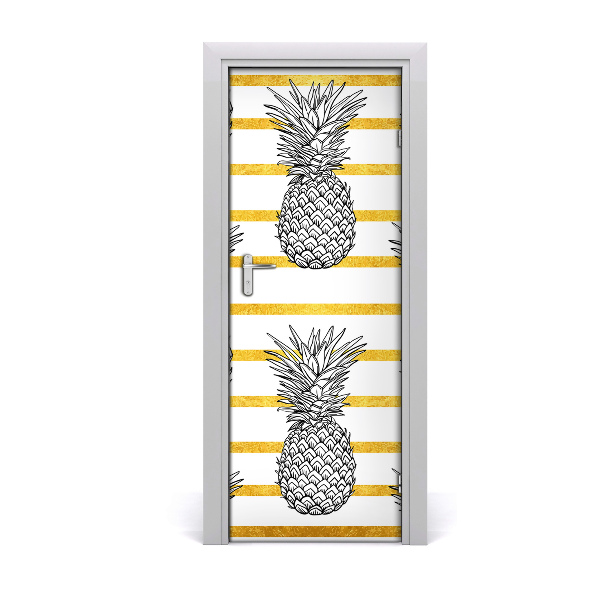 Deursticker Pineapple stripes