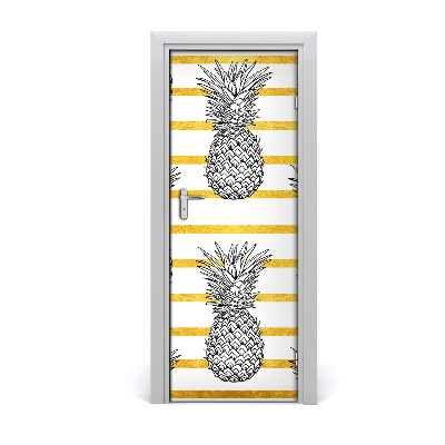 Deursticker Pineapple stripes