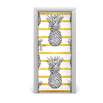 Deursticker Pineapple stripes