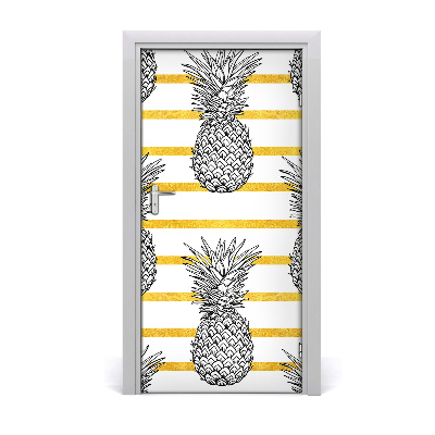 Deursticker Pineapple stripes