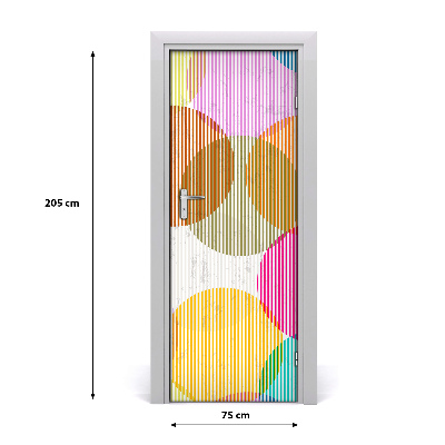 Deursticker Kleurrijke wielen