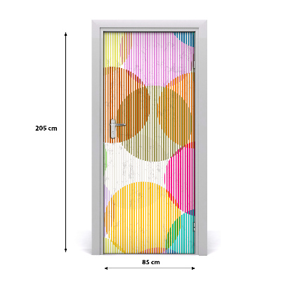 Deursticker Kleurrijke wielen