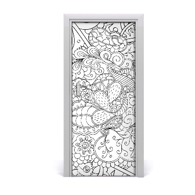 Deur sticker Zentangle achtergrond