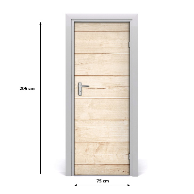 Deursticker Houten achtergrond