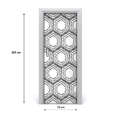 Deursticker Geometrische achtergrond