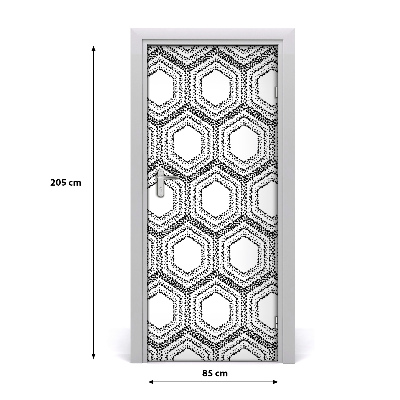 Deursticker Geometrische achtergrond