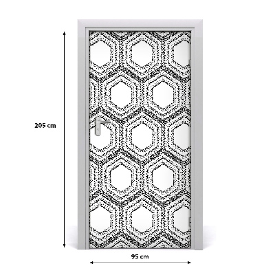 Deursticker Geometrische achtergrond