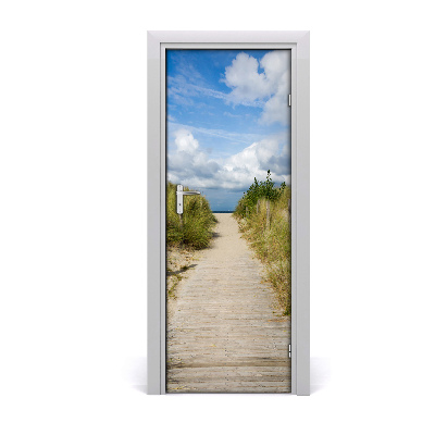 Deursticker Pad op het strand