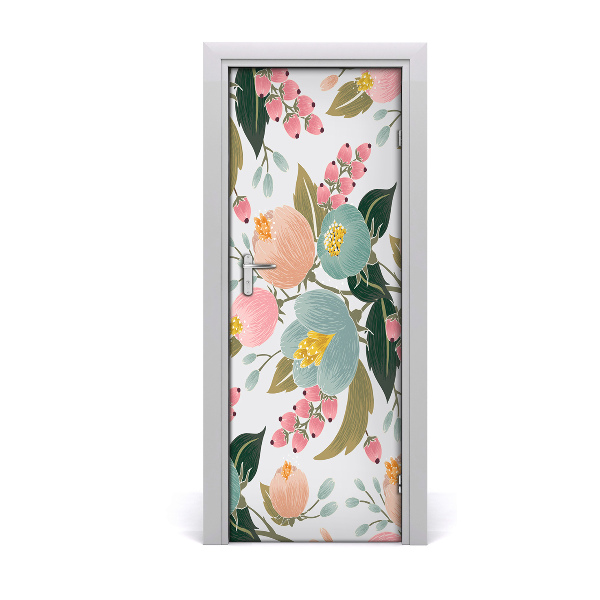 Deur sticker Lente bloemen